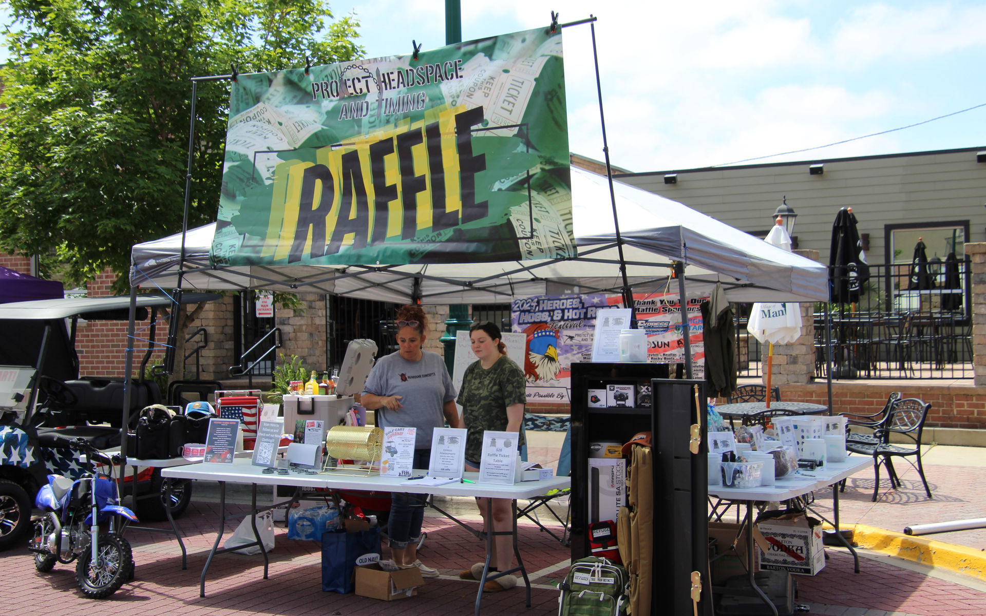 PHAT raffle booth at HHH Festival